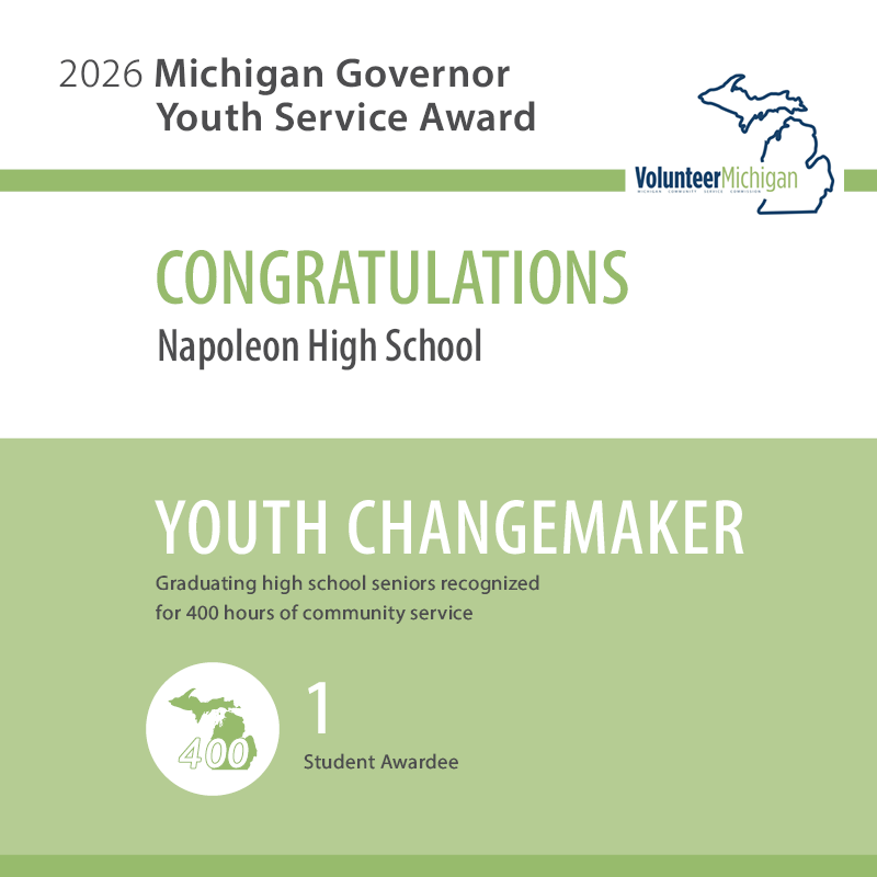 2025-26 Michigan Governor Youth Service Awards