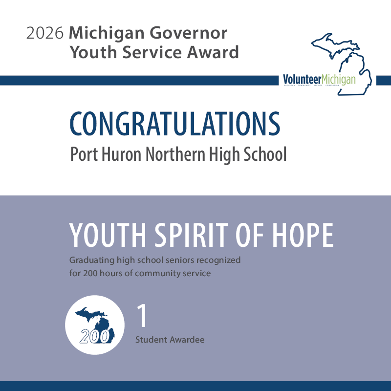 2025-26 Michigan Governor Youth Service Awards